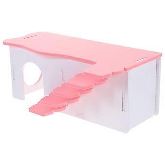 Rosa Hamsterversteck-Leiterhaus für Meerschweinchen-Ruheplatz