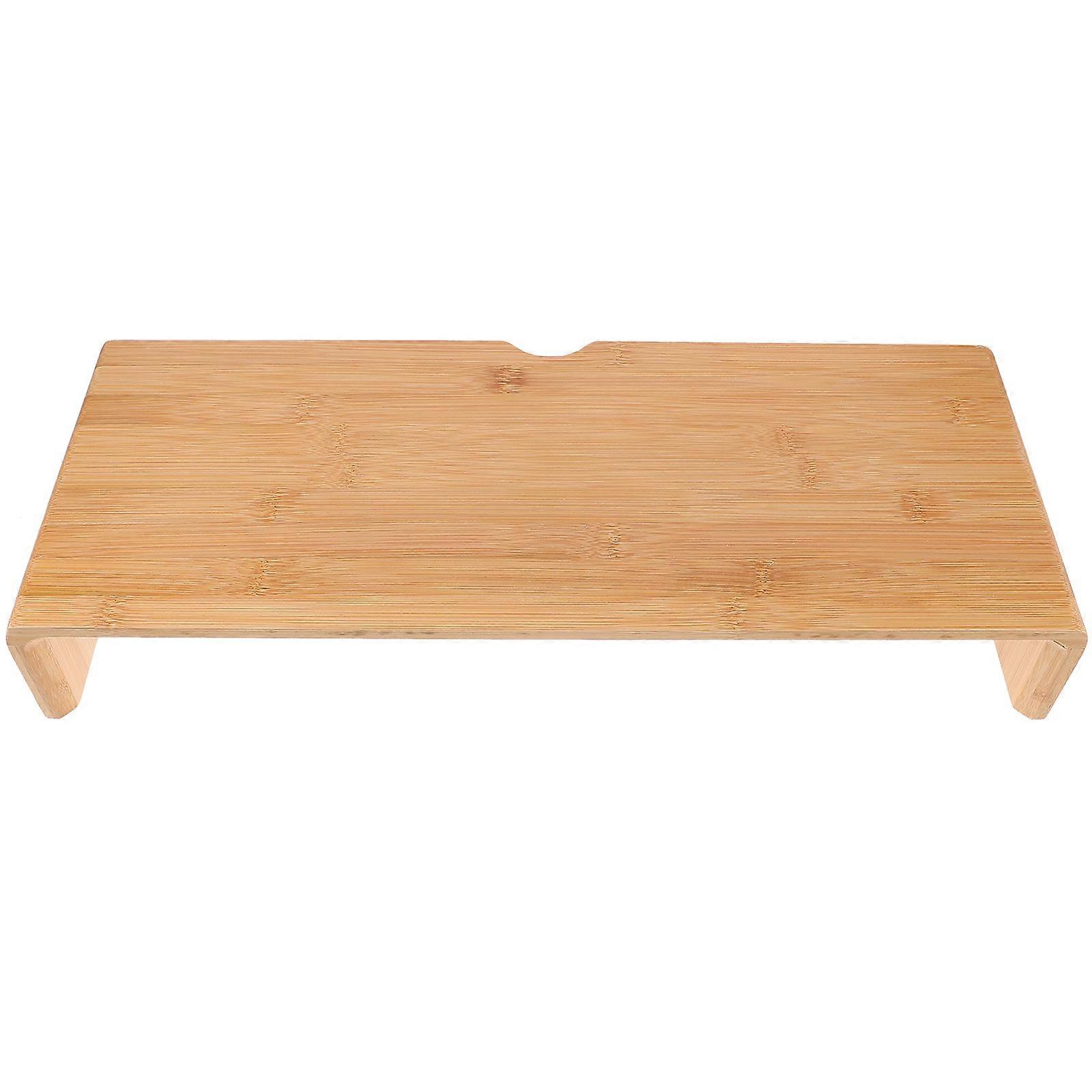 Monitor Stand Bamboo Computer Desk Organizer for Storage Use