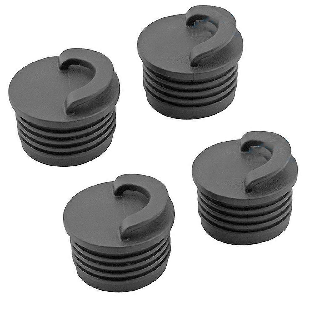 Schwarzer Universal-Ablassstopfen für Kajaks, schwarz, 2er-Set