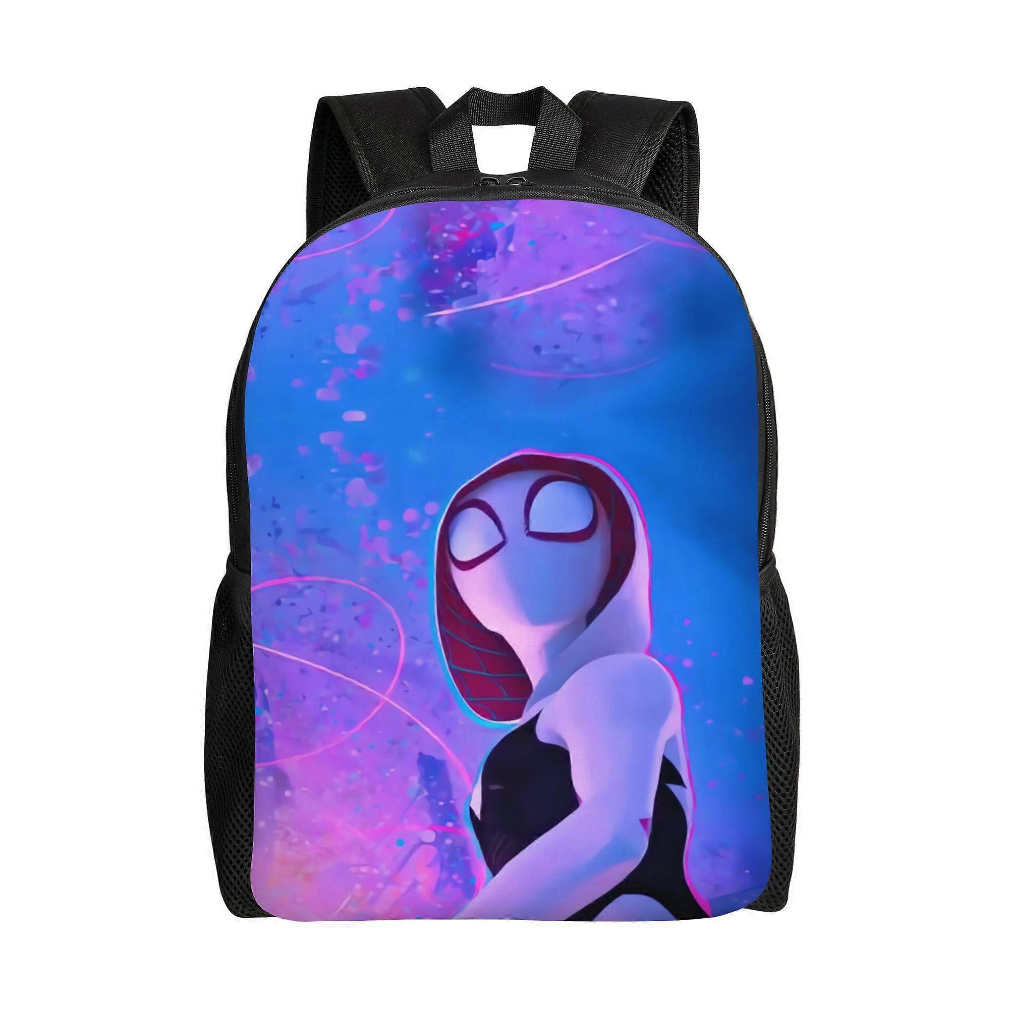 The S-Spider-Gwen Backpack Features a Easy Design with a Single Compartment, Ideal for Individuals Who Enjoy a Lightweig-mnbvc