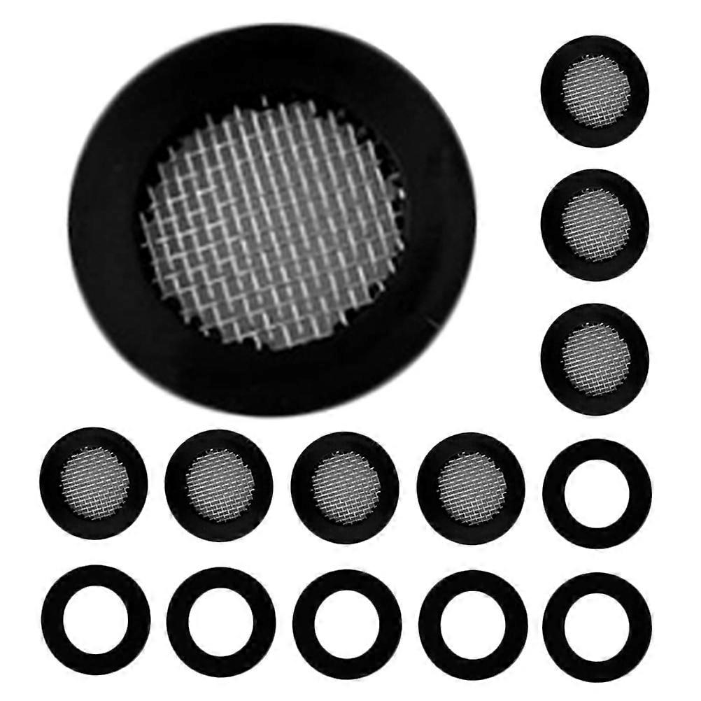 Shower Head Filter Hose Filter Silicone Washers for 10Pcs Black