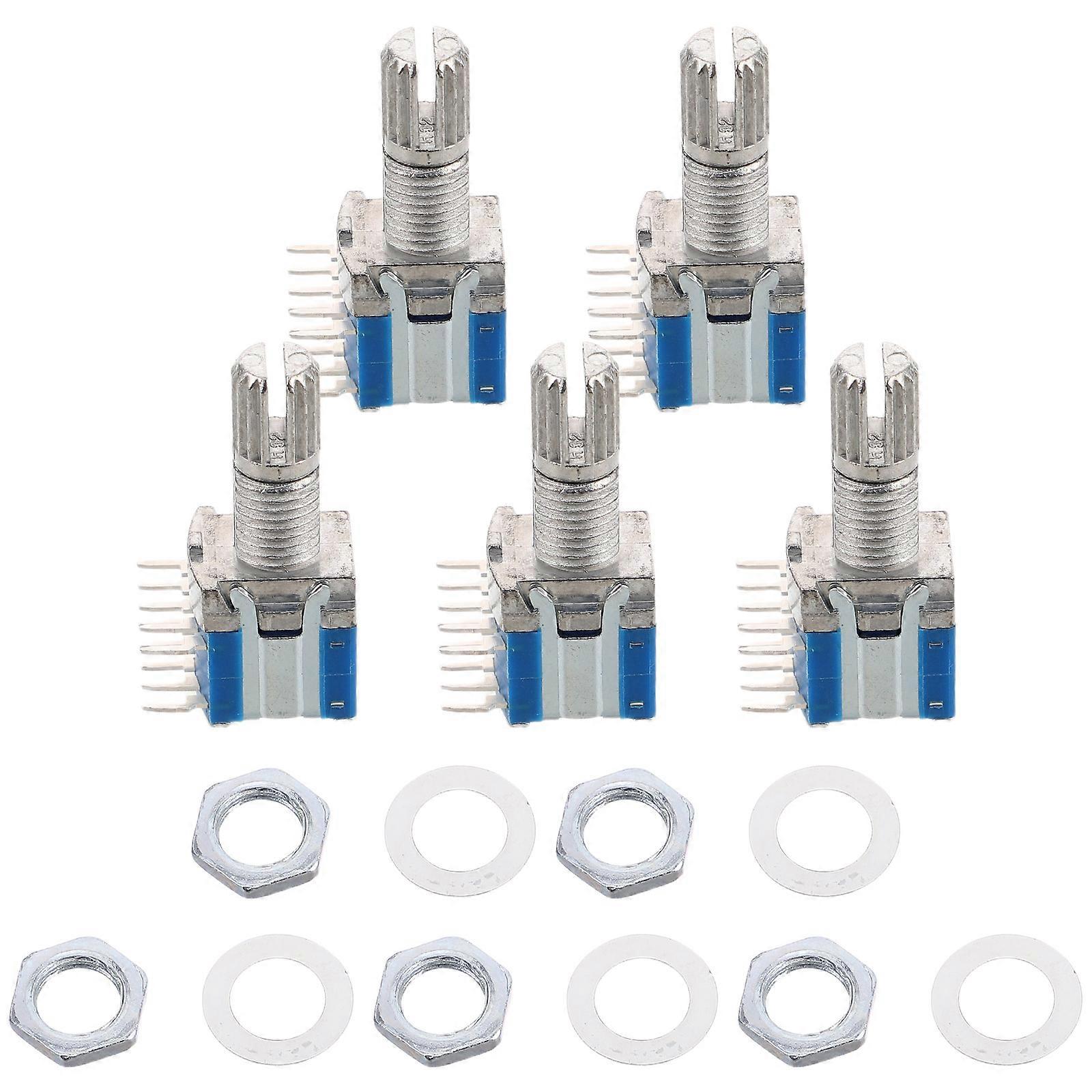 Multi-Position Rotary Switch Metal Encoder for Reliable Control 5Pcs Unit