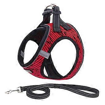 Harnais et laisse pour chien en maille pour petits chiens moyens Réfléchissant Respirant chiot conduit Français sangles de poitrine Bulldog fournitures pour animaux de compagnie