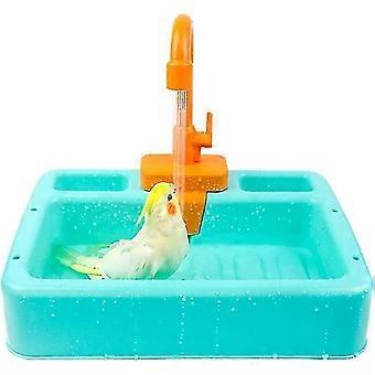 Bañera de pájaro Parrot Cabina de ducha Bañera Contenedor Jaula Accesorio para pequeños medianos periquitos Suministros de limpieza