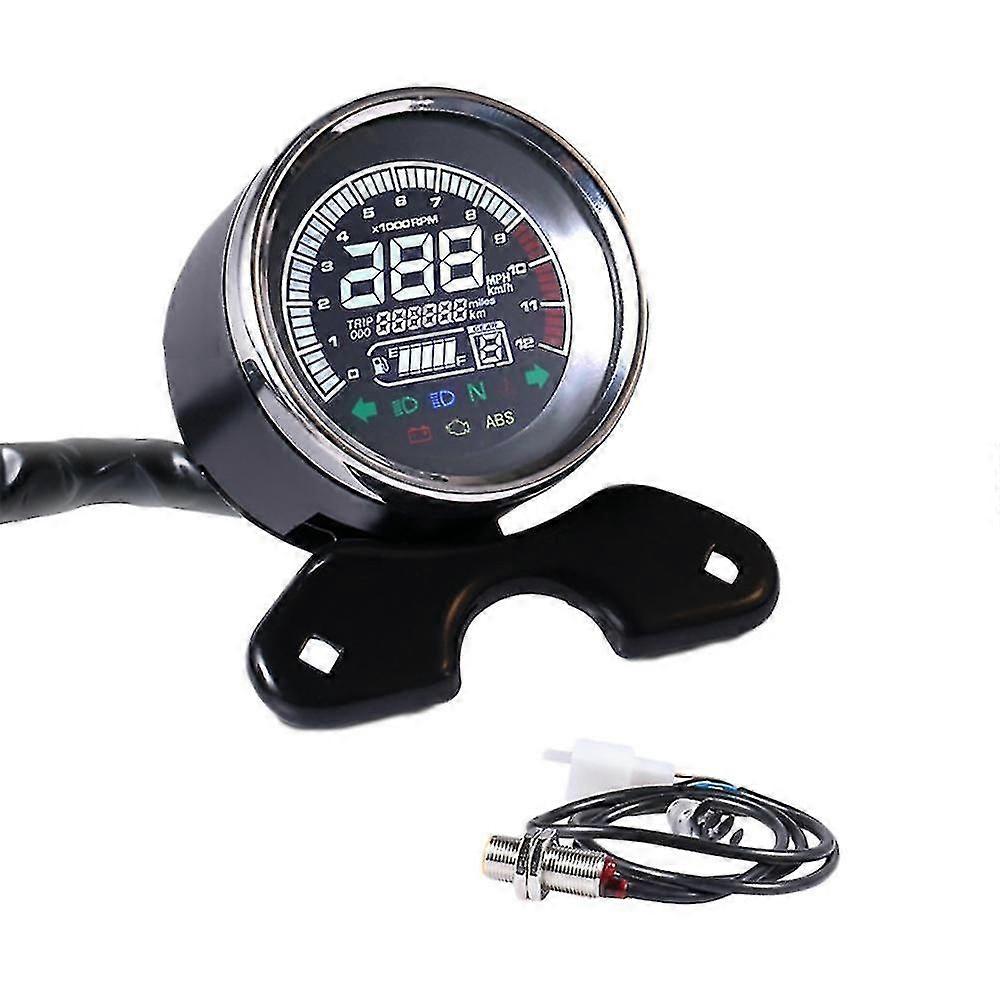 Universal Motorcycle Digital Meter Assembly Speedometer Odometer Lcd Meter Multi-functional Gauges