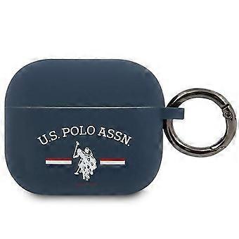 US Polo Assn. Apple AirPods 3 Cover Navy Blue Silicone Protective Case
