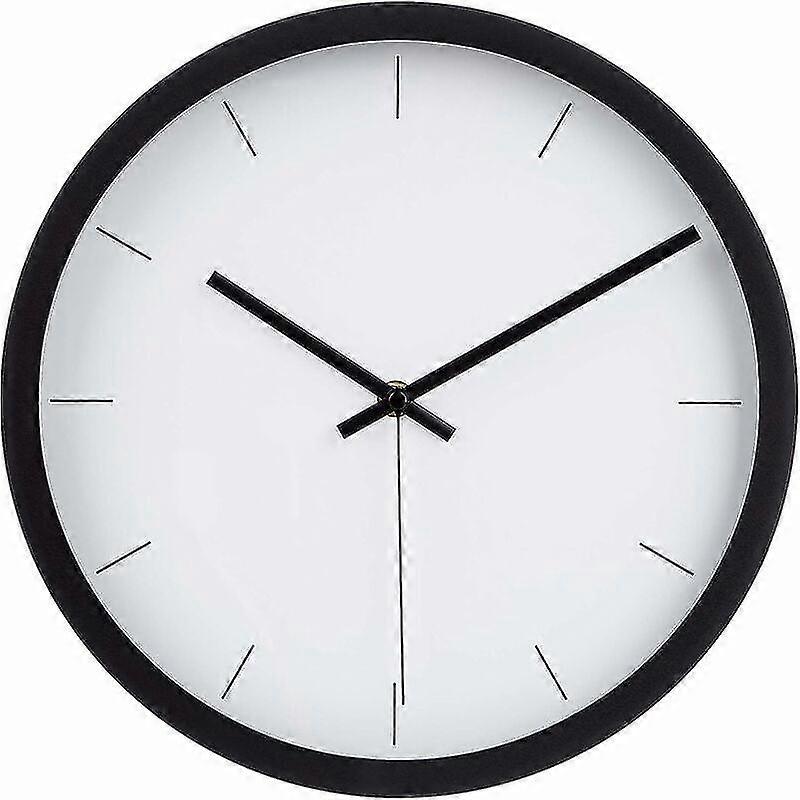 Modern wall clock, black