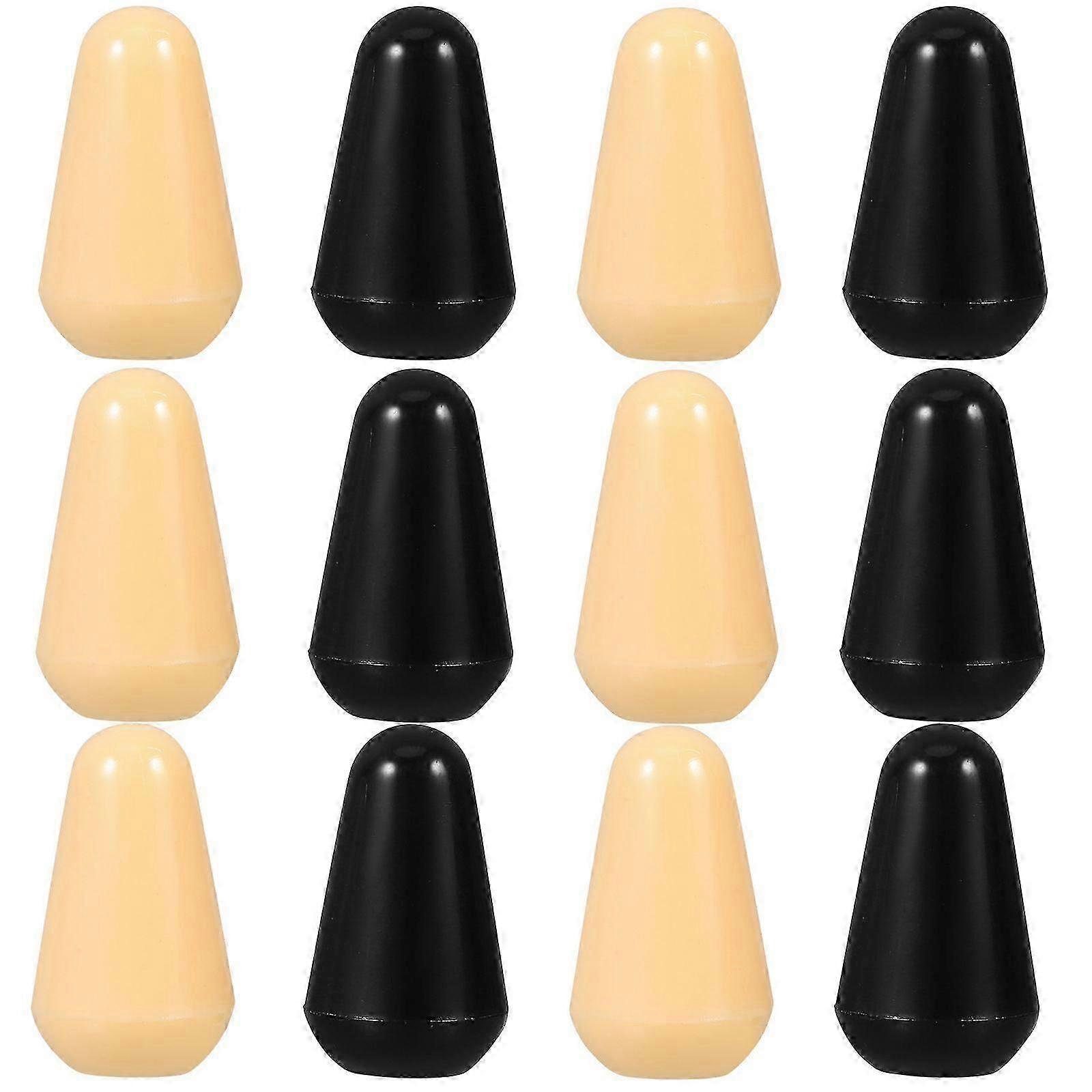 12pcs Electric Guitar Pickup Selector Tips 5 Way Plastic Switch Knobs Guitar Accessories