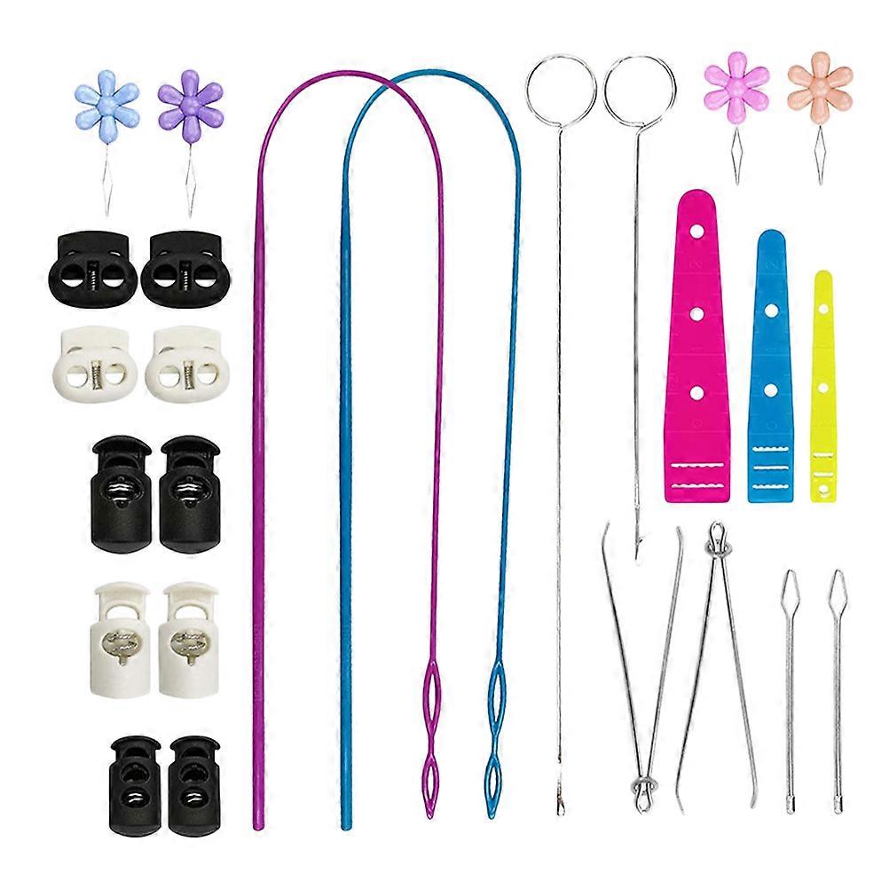 1 Set of Drawstring Threader Flexible Drawstring Threader Tool Loop Turner Sewing Tool Threading Tool