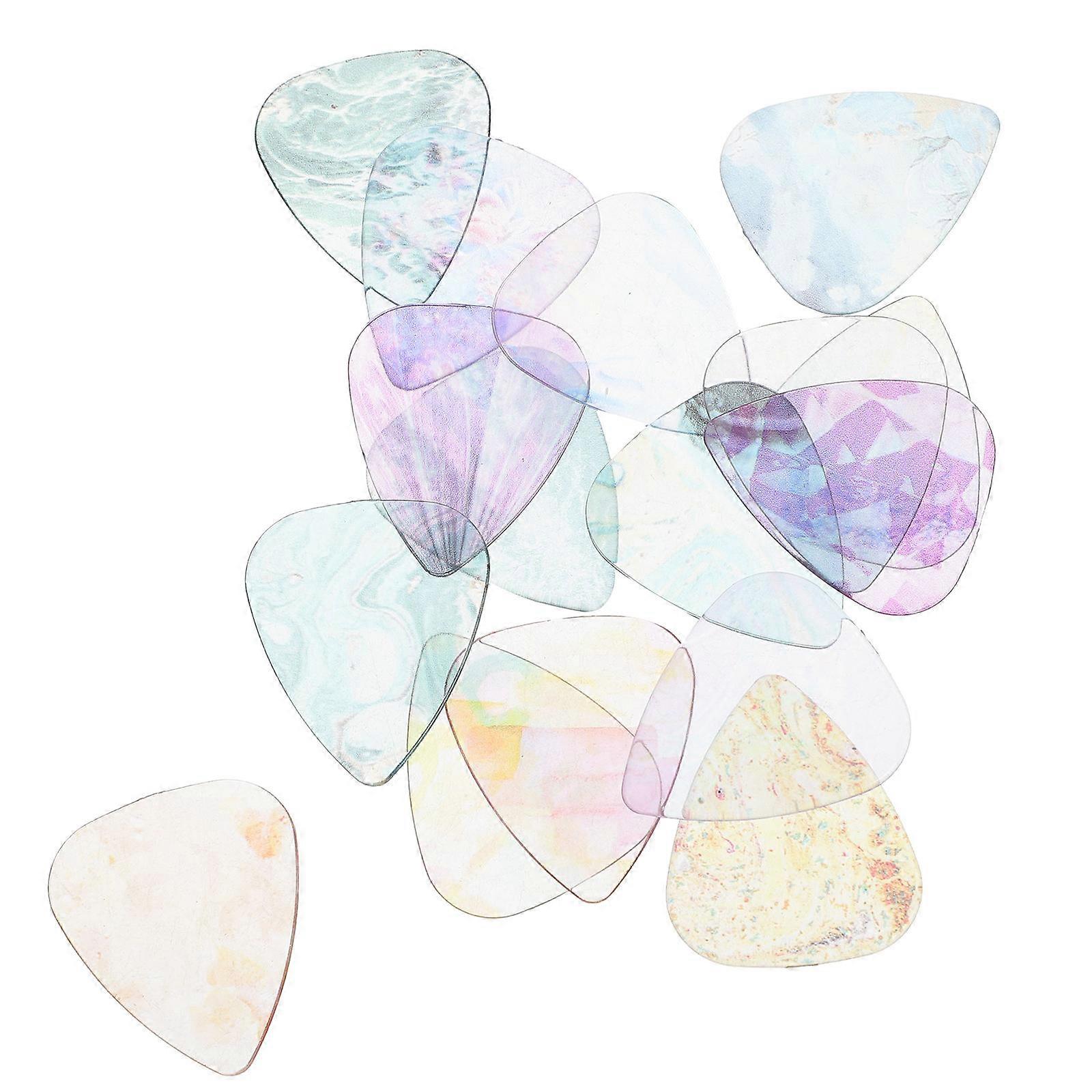 16Pcs Guitar Picks Practical Ukulele Guitar Accessories Triangular Guitar Picks