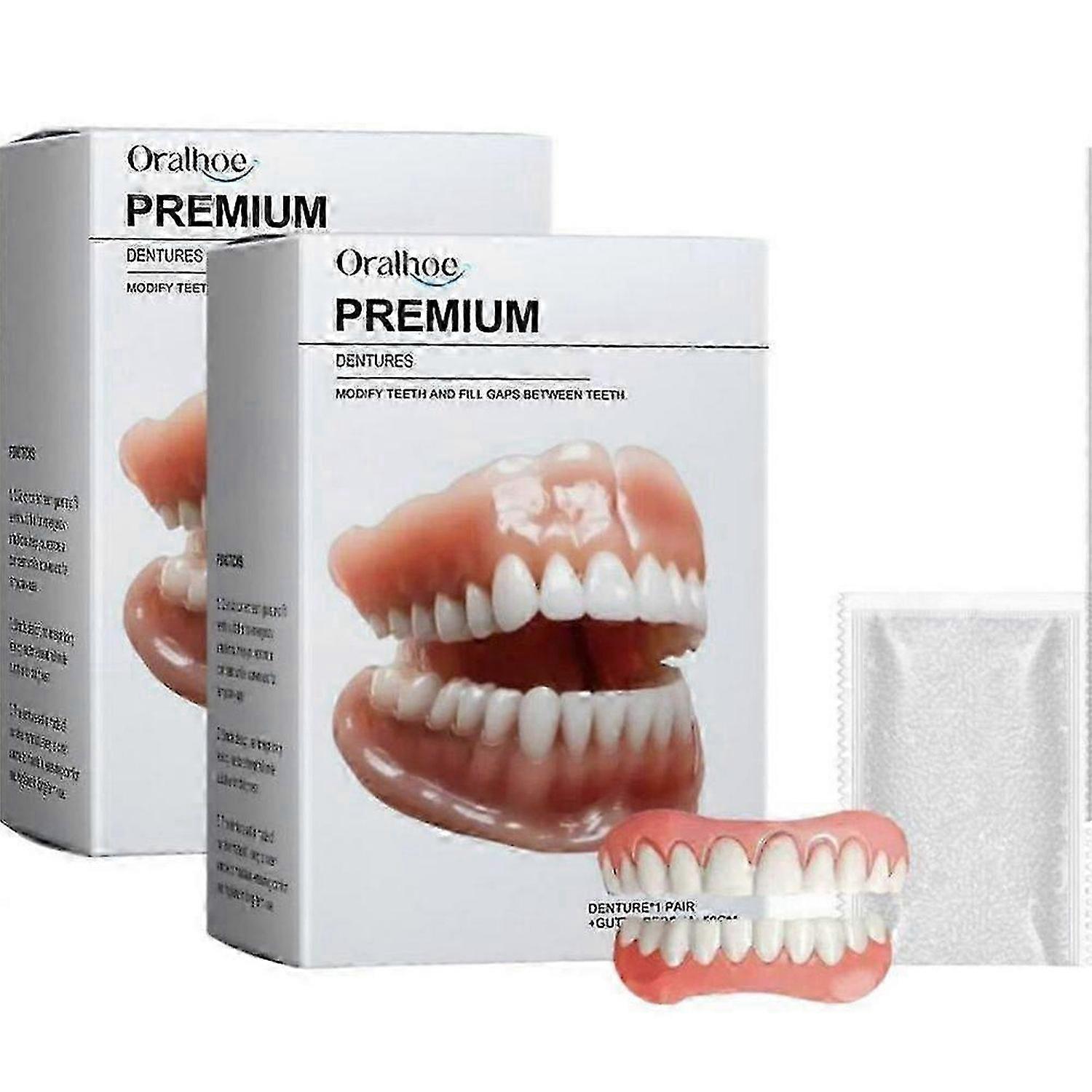 Premium Custom Dentures,Smileasego Dentures False Teeth Set