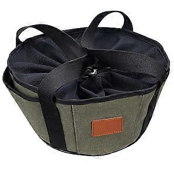 Camping Barbecue Storage Bags Oven Canvas Storage Pouch Cooking Utensils Organizer Hand Bag