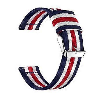 Watch Band for Garmin Venu 2 22mm Nylon Canvas Strap Rose Green Easy Replacement Quick Release