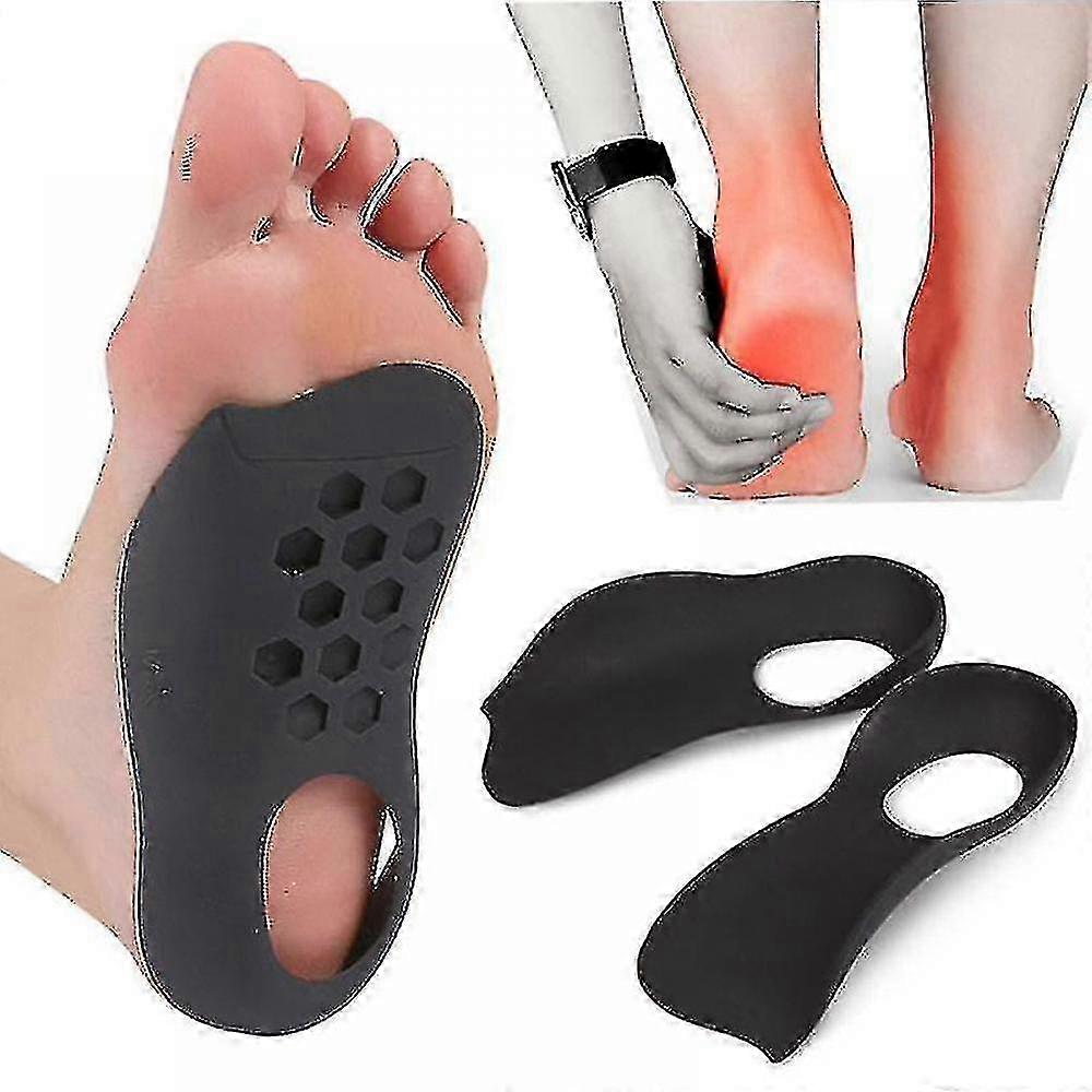 Flat Foot Orthopedic Insoles Black L code