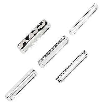 Hand Watch Strap Ring Loops for Watch Decor 5Pcs Silver Metal Charms