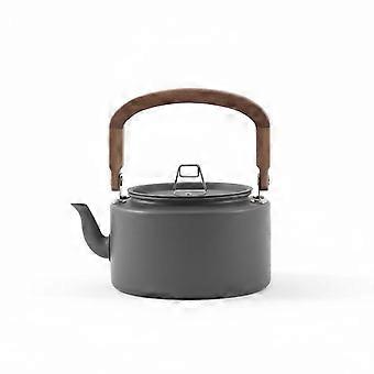 Aluminum Camping Kettle Hard-Anodized Portable Camping Teapot Wooden Handle