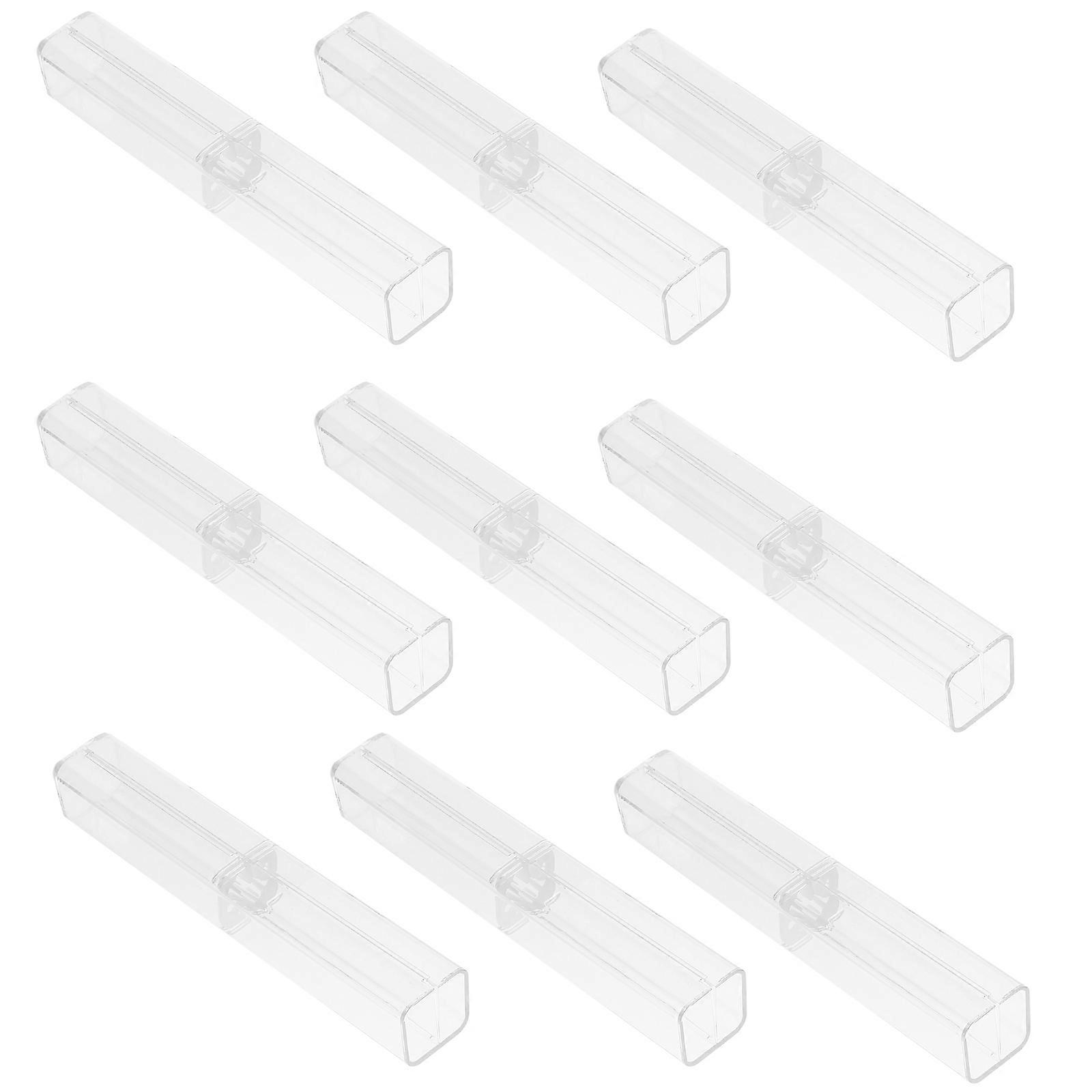 Transparent Pencil Cases for Multi-Function 10Pcs Plastic Pencil Storage Boxes