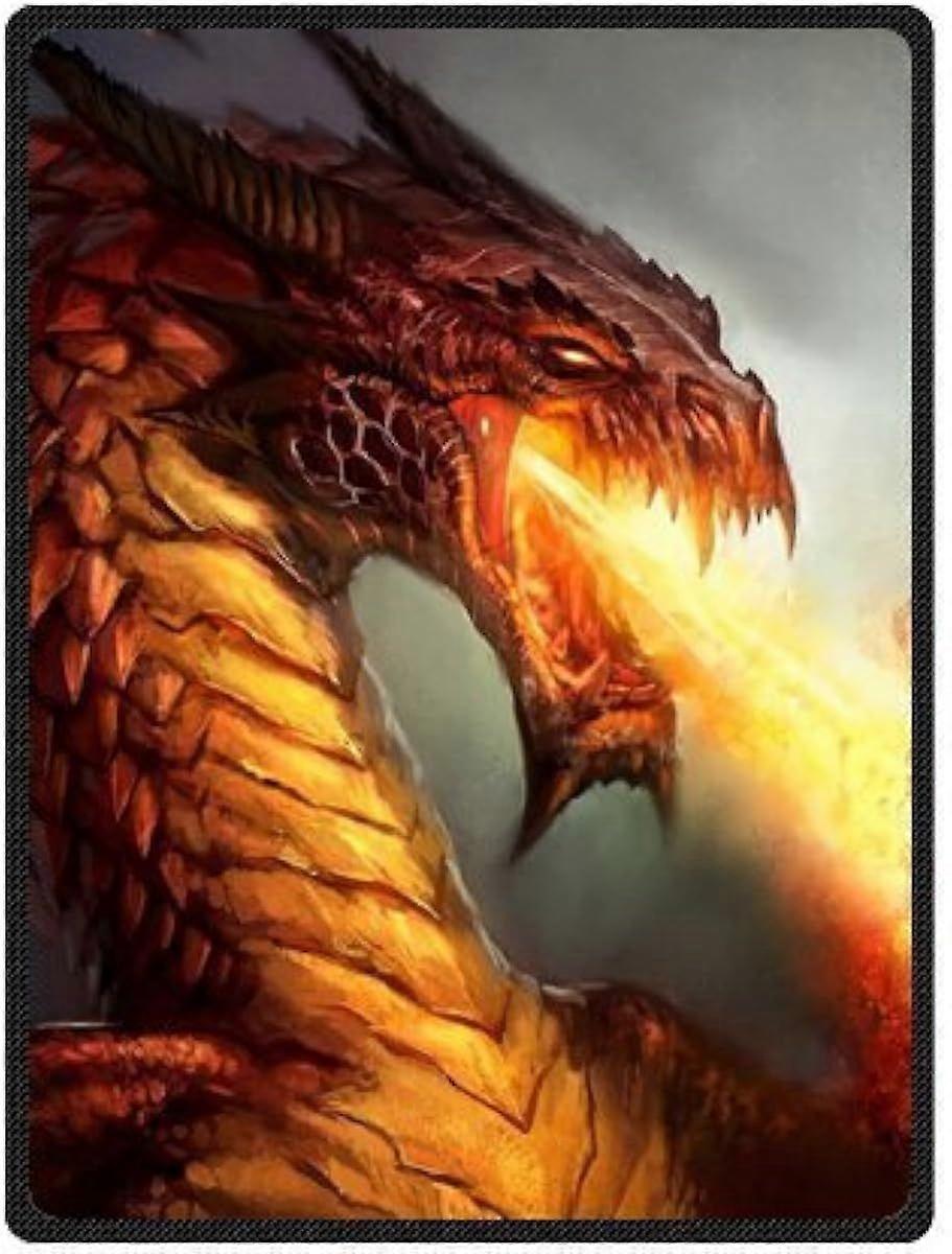 Soft Fleece Blanket  Ferocity Dragon  Throw Suitable for Bed or Sofa