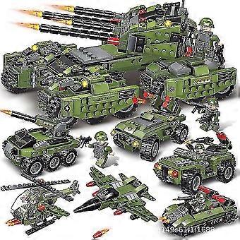 Building Toys Set Military Transport Tank Vehicle Playset  Creative Army Toys