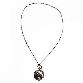 Animal Pattern Hanging Pocket Watch for Decoration 2Pcs Retro Style