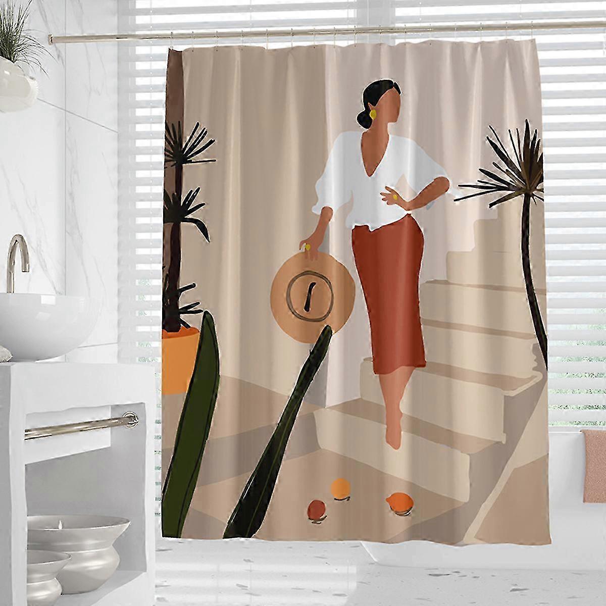 Minimalist Waterproof Polyester Curtain