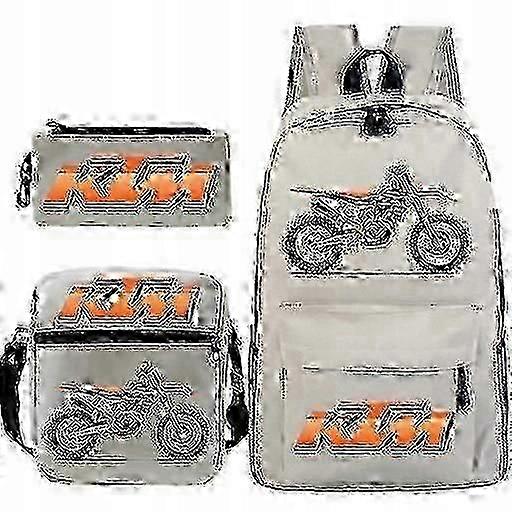 School Backpack Pencil Case Set Lightweight Canvas Student Rucksack