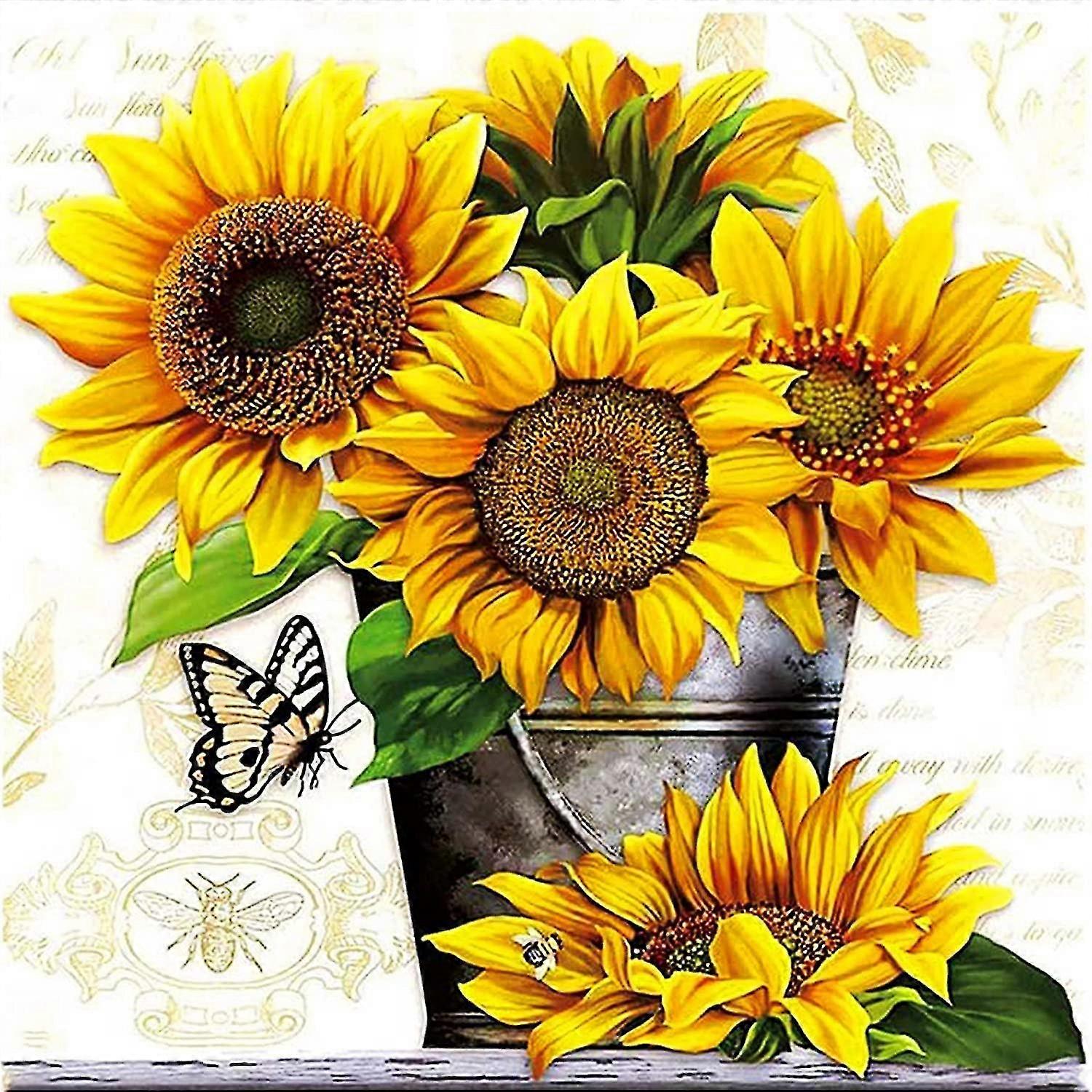 12 Inch Sunflower Full Drill Diamond Kit
