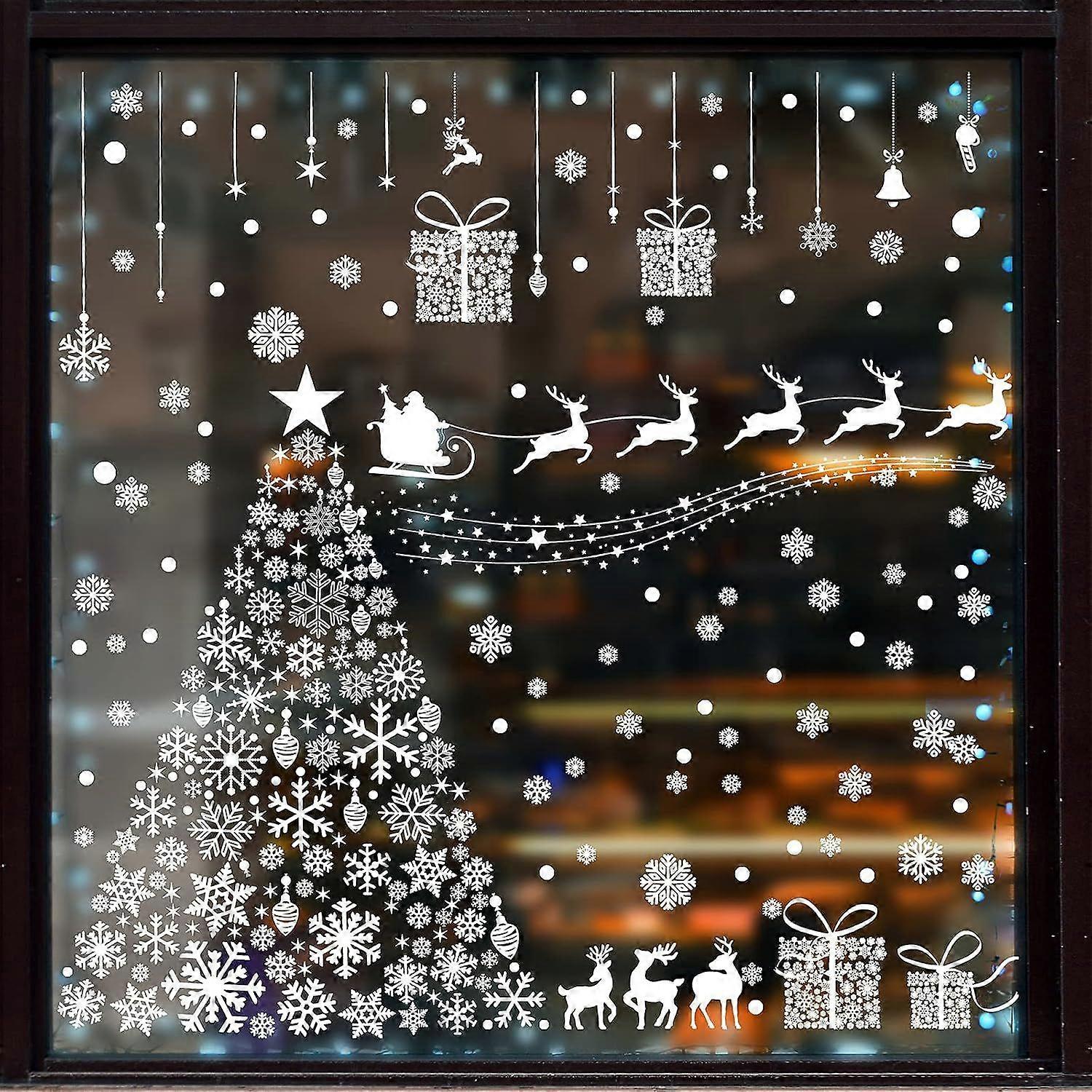 Window Clings Christmas Decorations - 12 Sheets