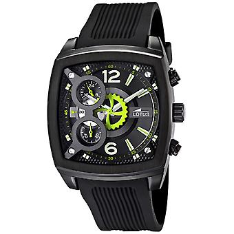 Lotus Khrono Quartz Analog Man Watch with L10110/2 Rubber Bracelet