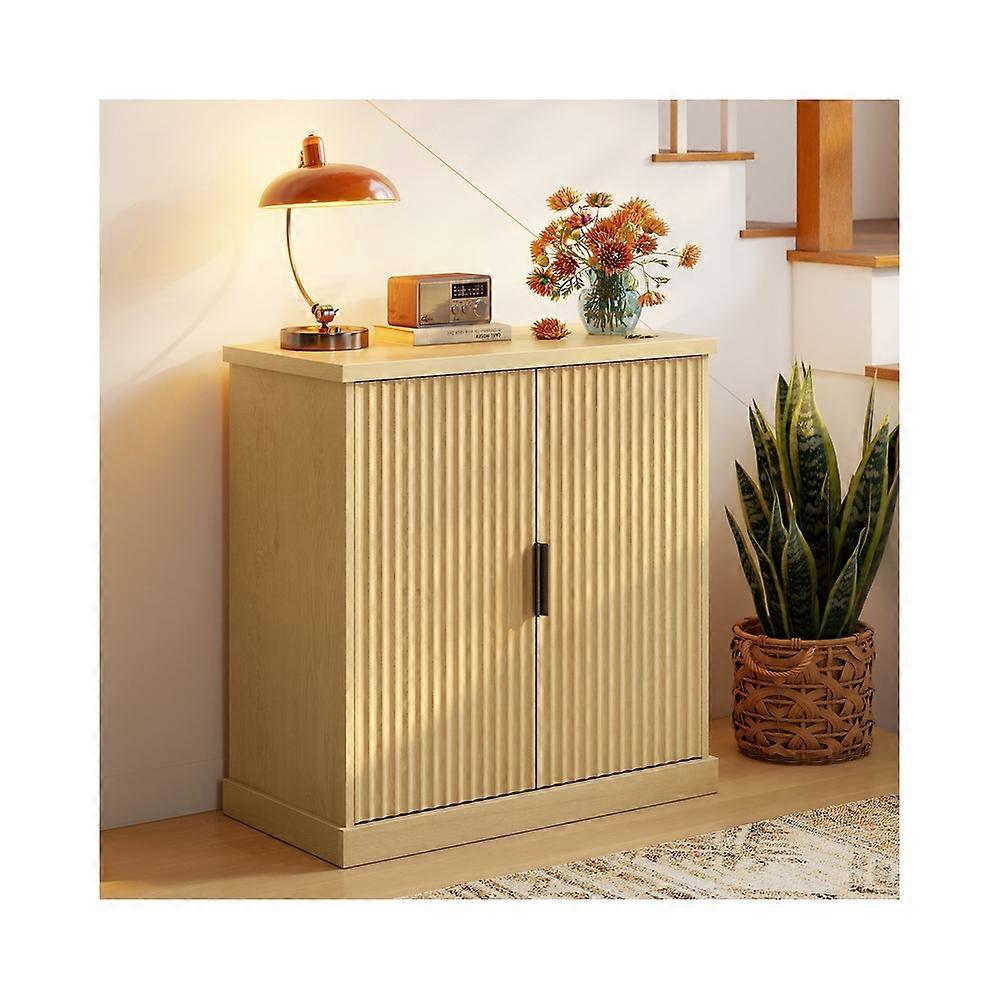 Sideboard with Adjustable Shelf Oak Beige 15.8"D x 29.9"W