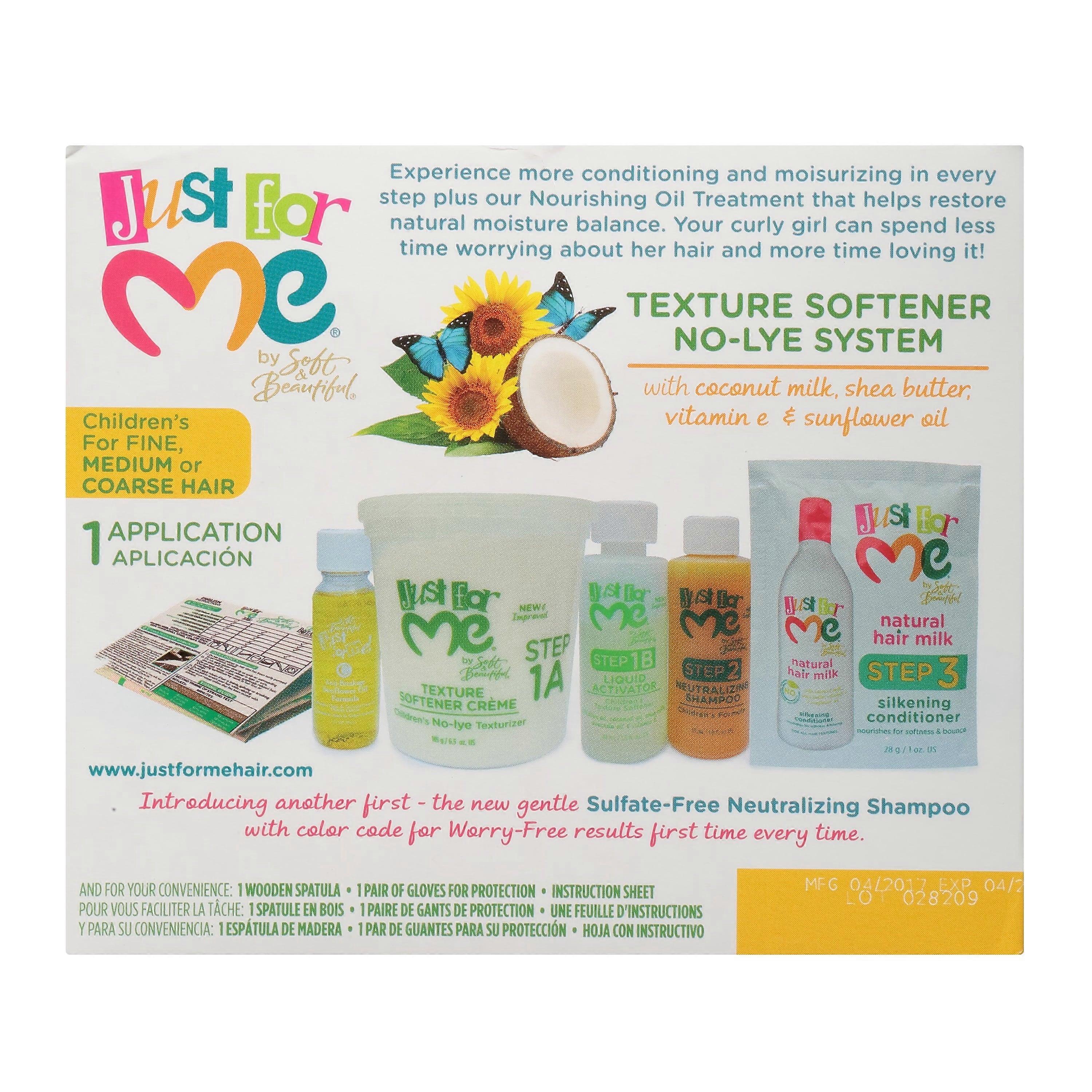 Just For Me Texture Softener System Detangler Moisturizing 1 Kit