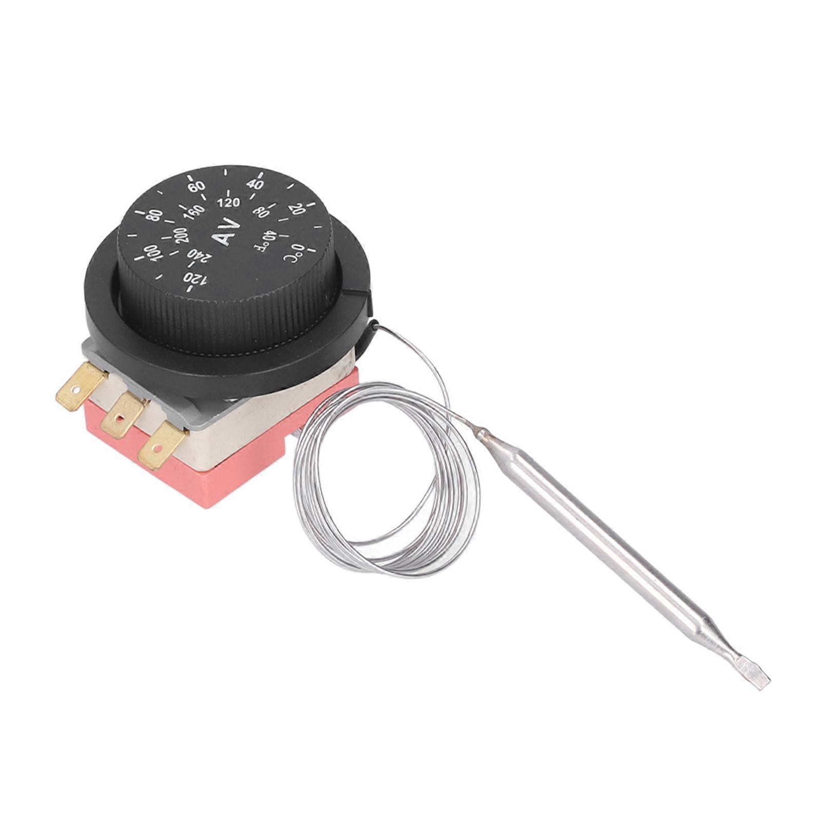 Adjustable Electric Fan Thermostat Switch 3 Pins Design Temperature Control Probe Kit