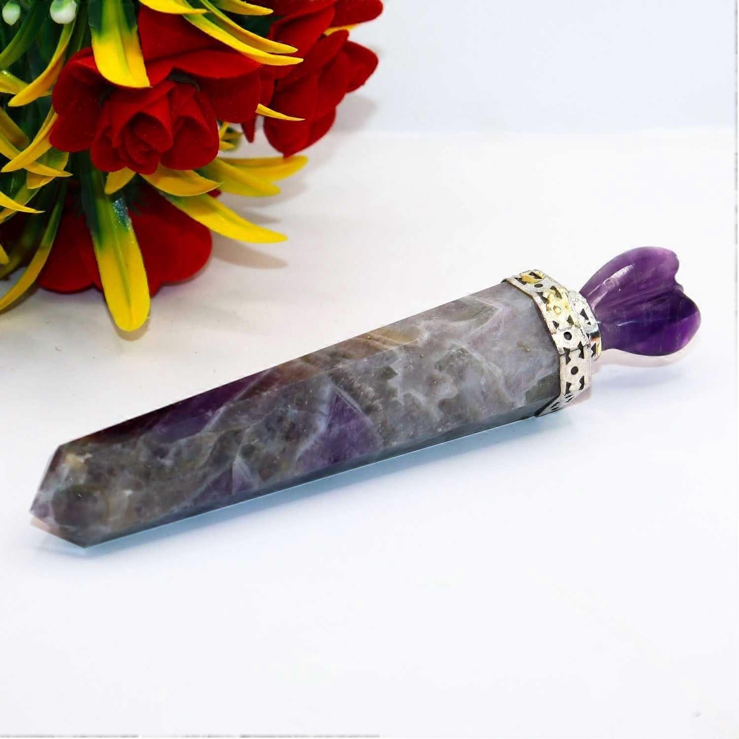 Seven Chakra Amethyst Healing Wand