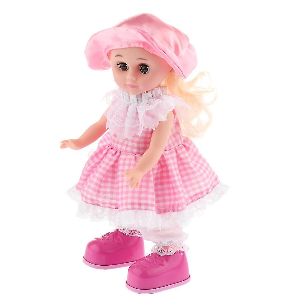 Checks Print Frock Interactive Doll Toy