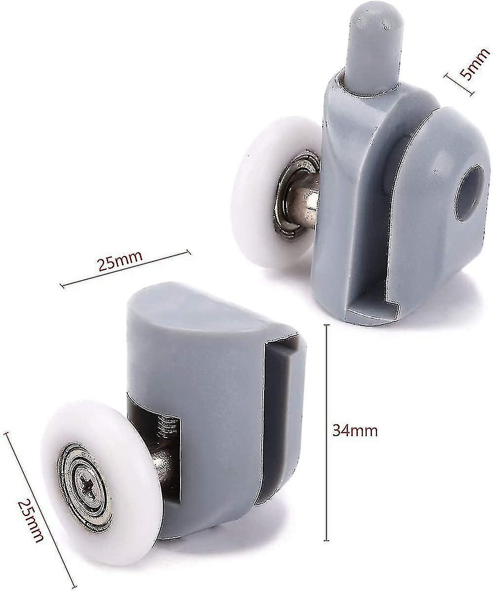 Bathroom Sliding Door Upper And Lower Wheel Set, 4 Pieces Of Upper Wheel, 4 Pieces Of Lower Wheel