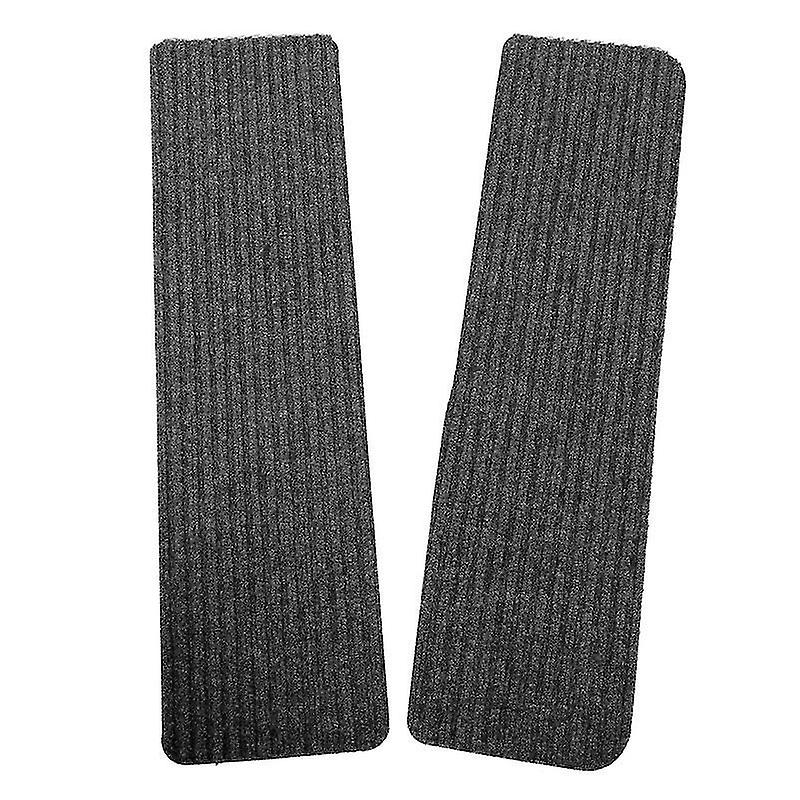 75X20cm Dark Grey Rug Pads 2pcs Self-adhesive Stair Mats Polyester Step Pads Non-skid Washable Step