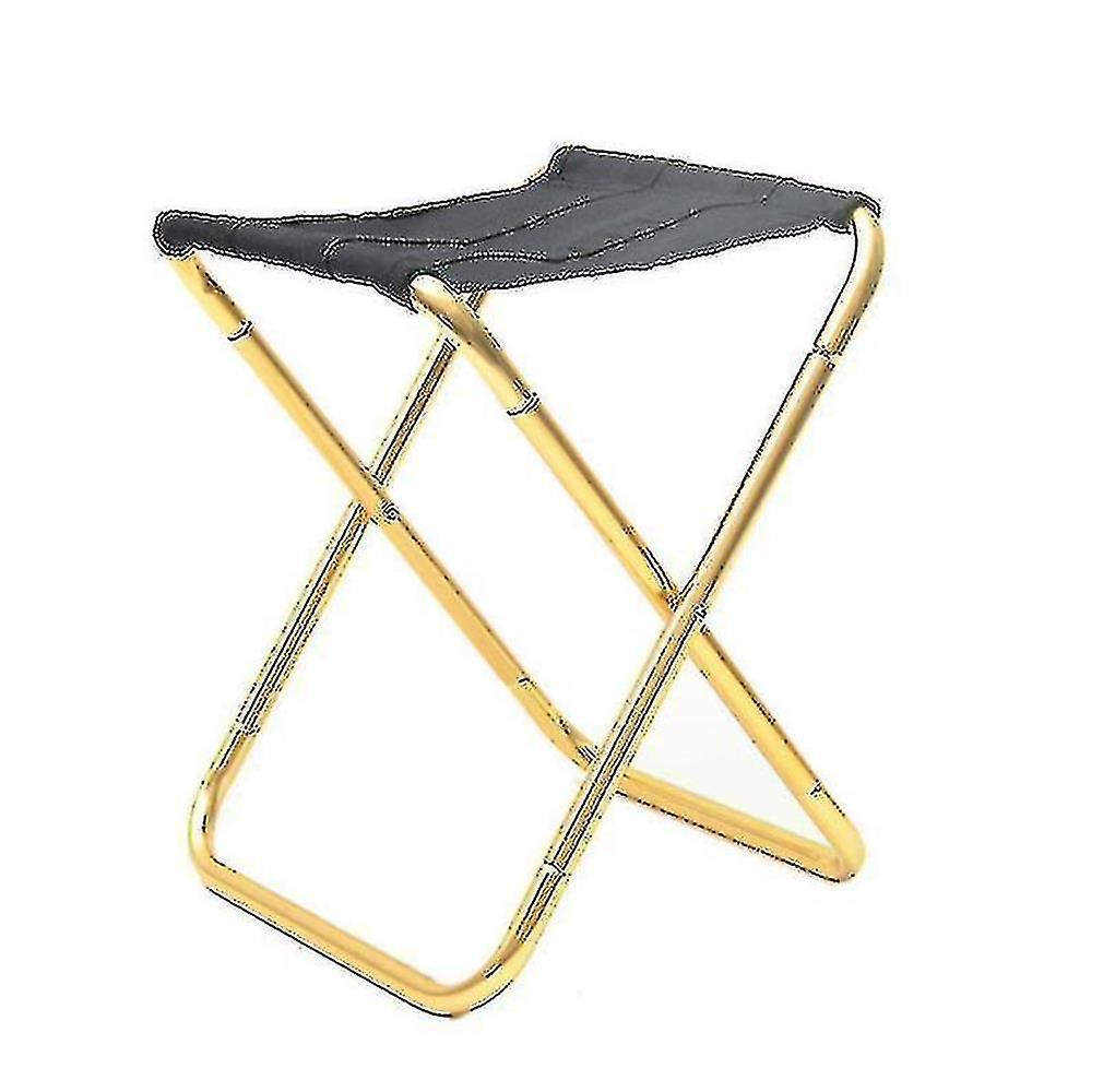 ポータブル折りたたみ椅子屋外アルミ合金釣りキャンプピクニックトラベルビーチスツールゴールド