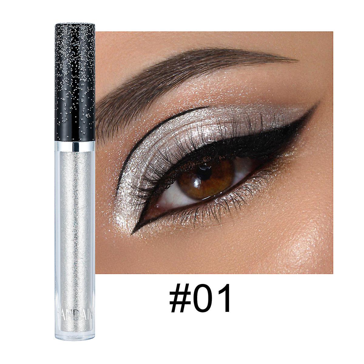 12-Color Diamond Liquid Eye Shadow Psychedelic Pearlescent Shiny Crouching Silkworm Tear Makeup Liquid Eye Shadow