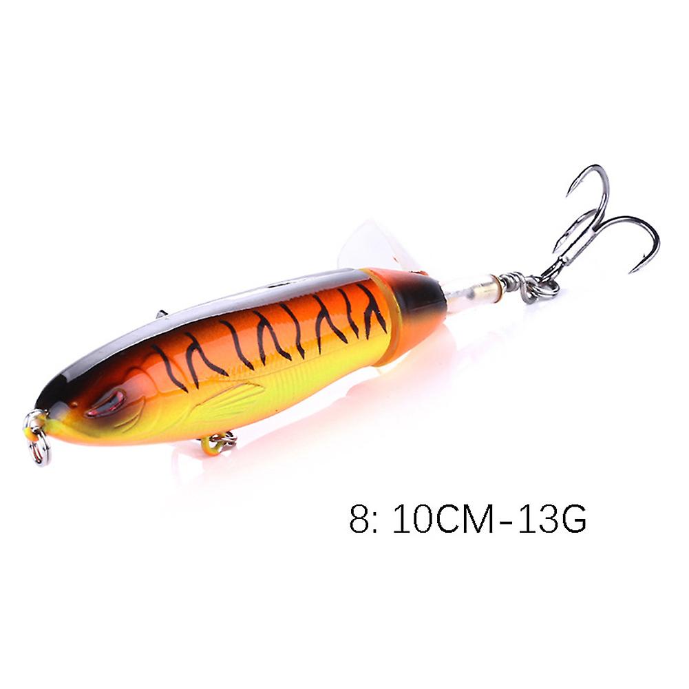 2pcs Fishing Lures Rotating Tail Surface Crankbaits for Topwater Floating