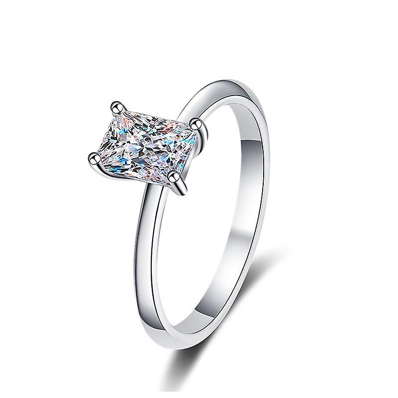S925 Sterling Silver Moissanite Ring