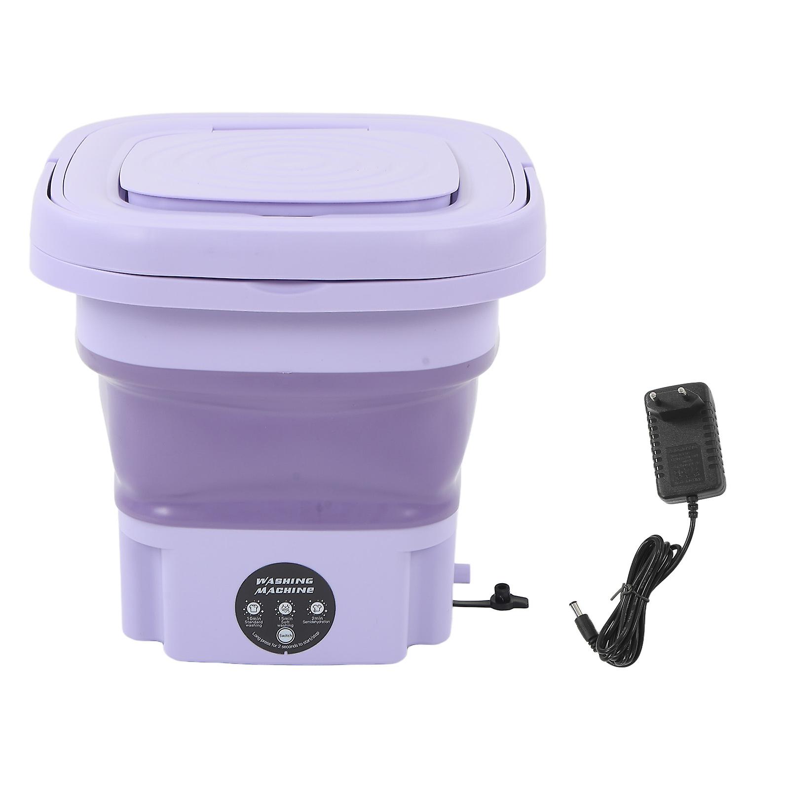 Portable Foldable Washing Machine Large Capacity Low Noise Mini Small Washer for Home 8L 100240V EU Plug