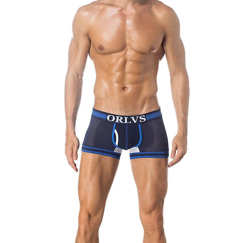 Breathable Mesh Open Pouch Soft Comfy Men's Boxers Briefs Underwear