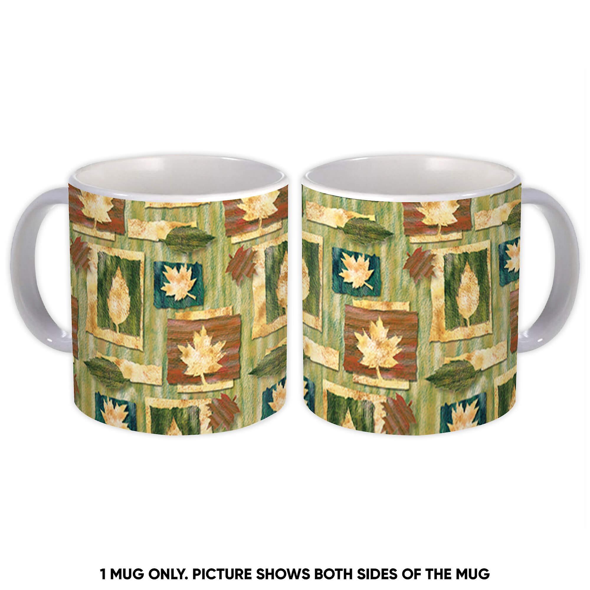 Gift Mug: Maple Birch Leaf Leaves Pattern Autumn