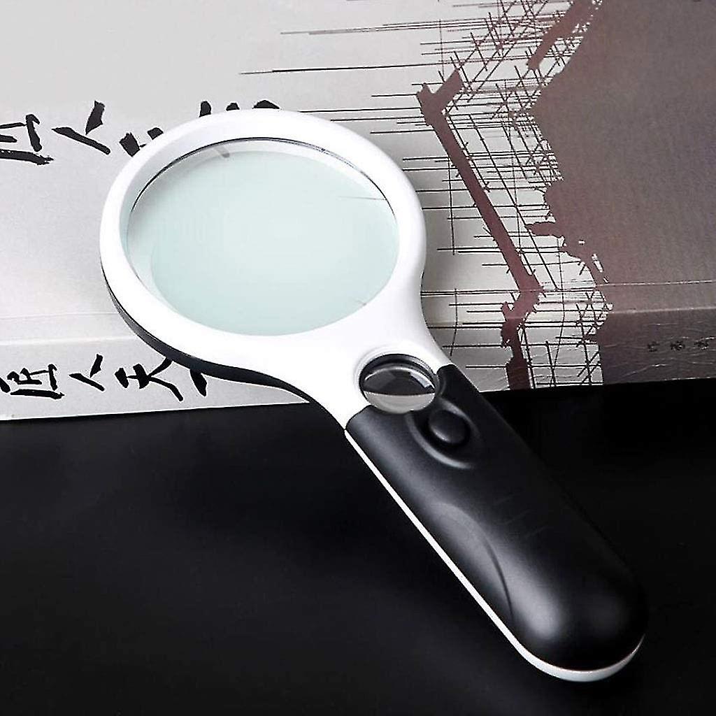 Reading Magnifier Loupe Magnifying Glass With 3 Led Light, 20x/30x Lighted Magnifying Glass Handheld