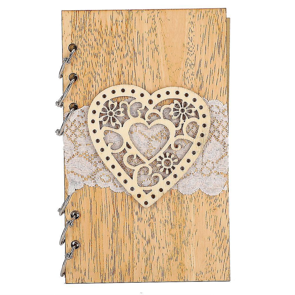 Wooden Guest Book Memorable Signature Message Notebooks Gift For Wedding PartyJM00431