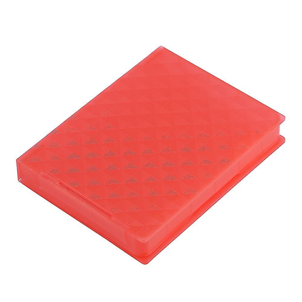 2.5 inch SSD Hard Drive Case Anti-static Shockproof Dustproof Anti-slip Red (Hard Drive Not Included)