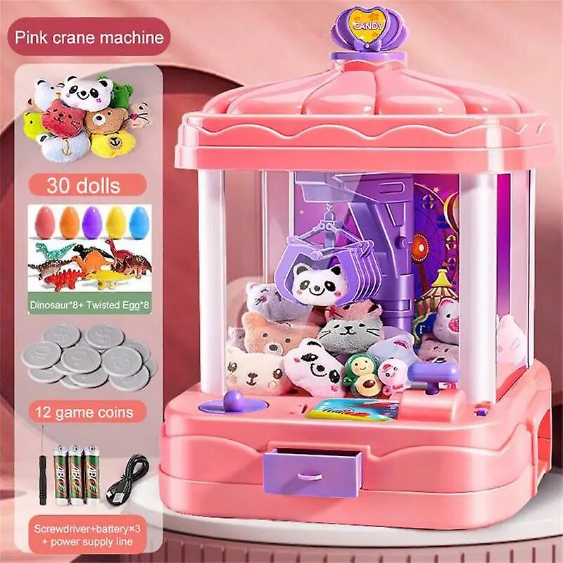 Kids Coin Operated Play Game Catch Toy Crane Creative Doll Grabbing Machine Doll Claw Machine Children Interactive Toys Fun