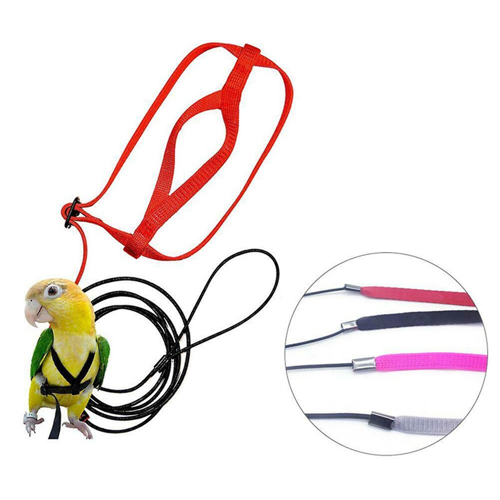 Adjustable Parrots Bird Harness Leash Anti-Bite Training Rope Outdoor Flying Harness Leash