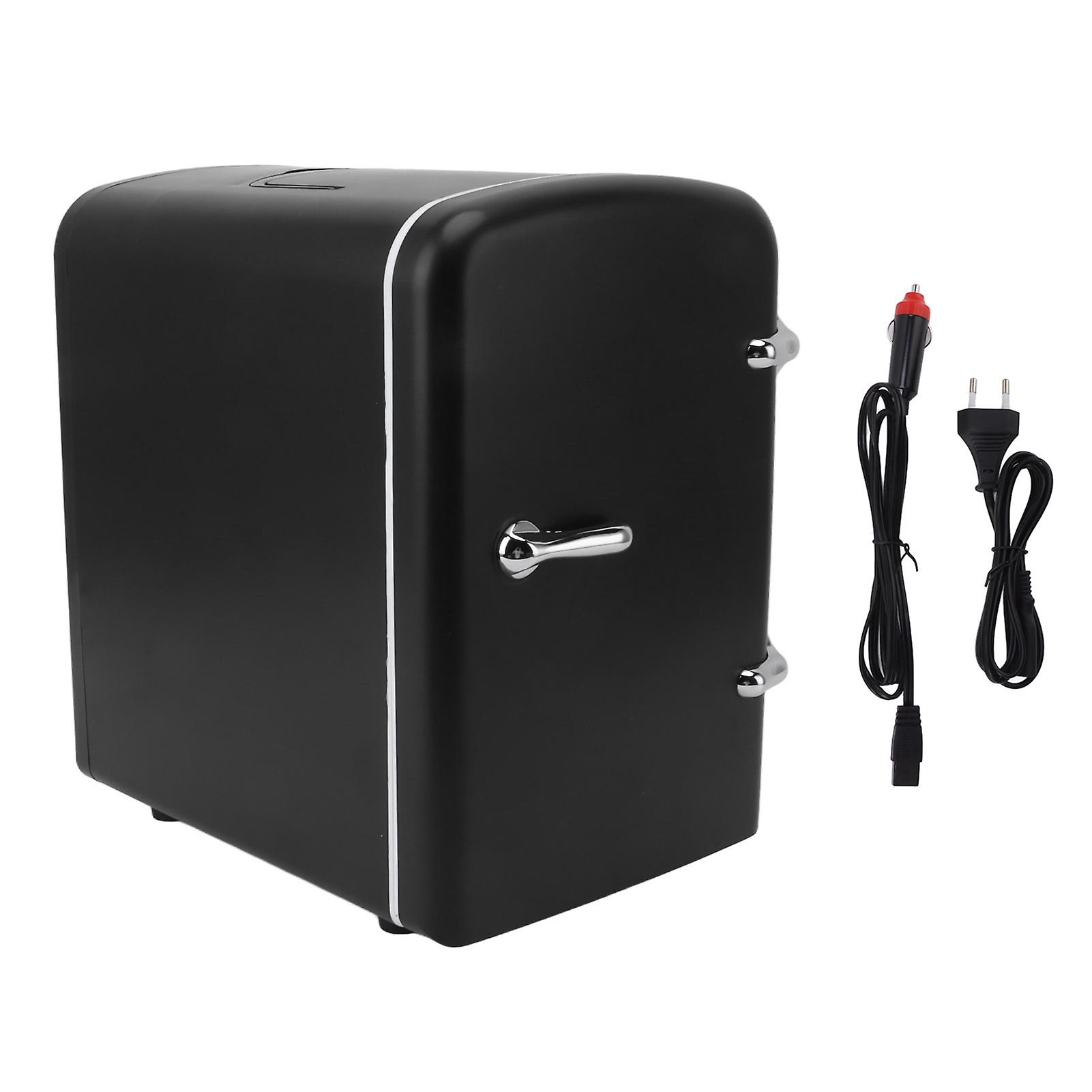 Mini Fridge 36W 4L 6cans Capacity Portable Travel Car Refrigerator Cooler and Warmer Low Noise with DC12V Car Adapter for Skincare Snacks