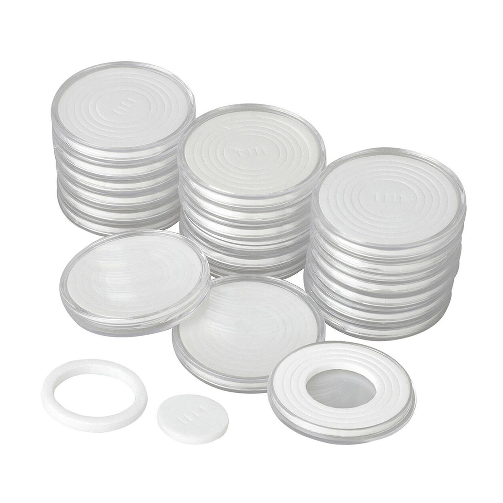 20 Sets 46mm Coin Holder Capsule Protector Collection Clear Coin Storage Box for Awards Ceremony